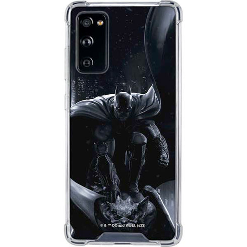 DC Comics Arkham Origins Batman In action pose Galaxy S20 FE Clear Case